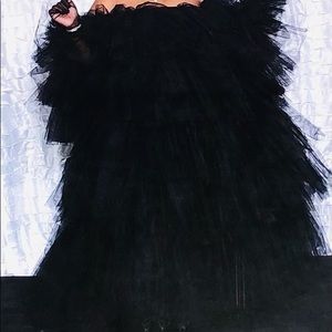 Black tulle dress